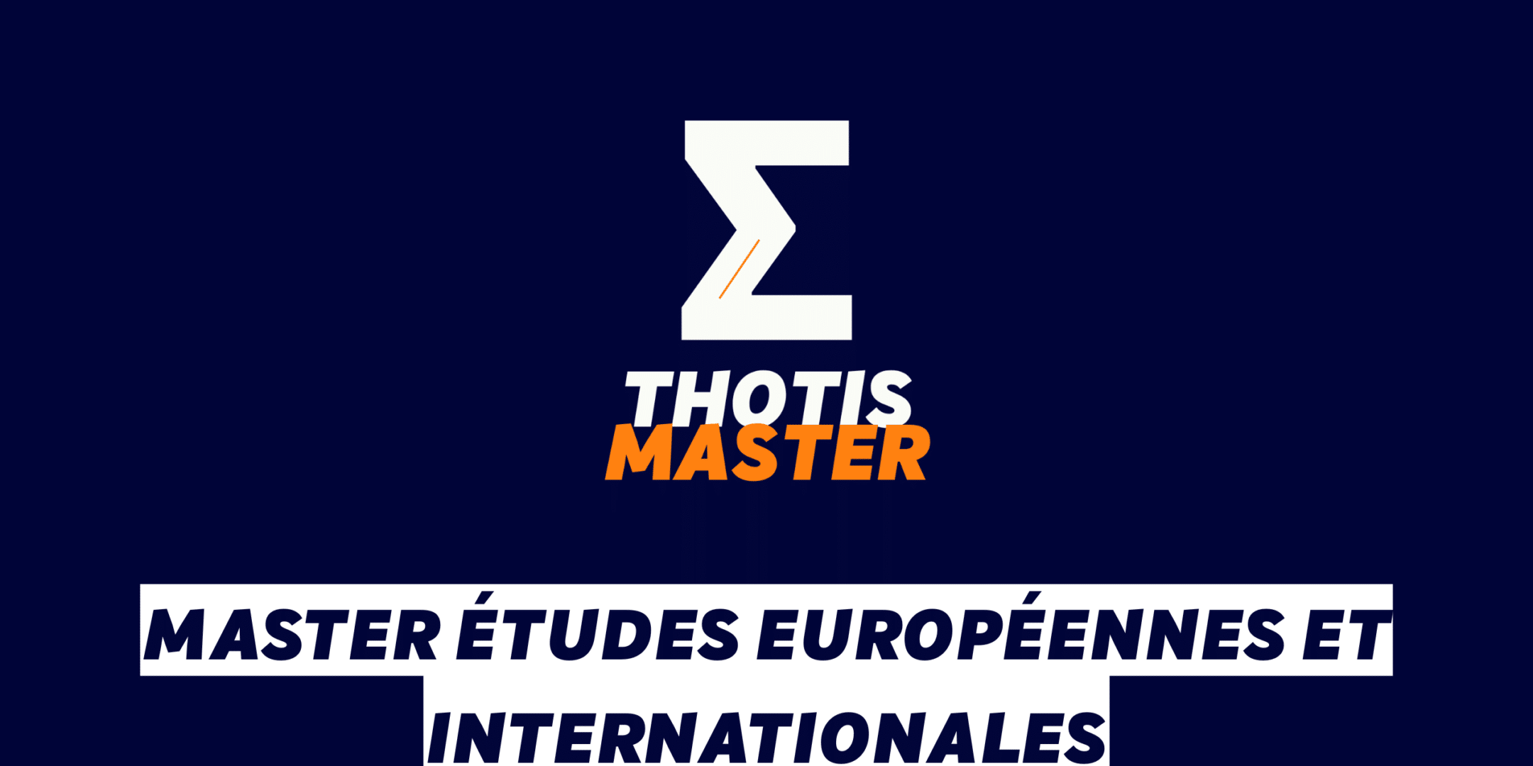 Master Études européennes et internationales