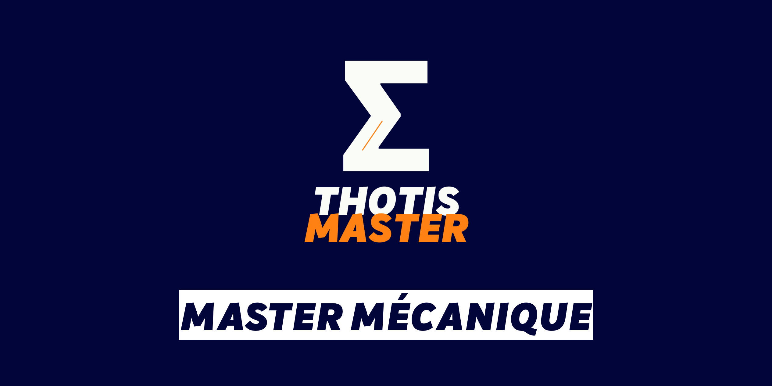 Master Mécanique Master Mécanique