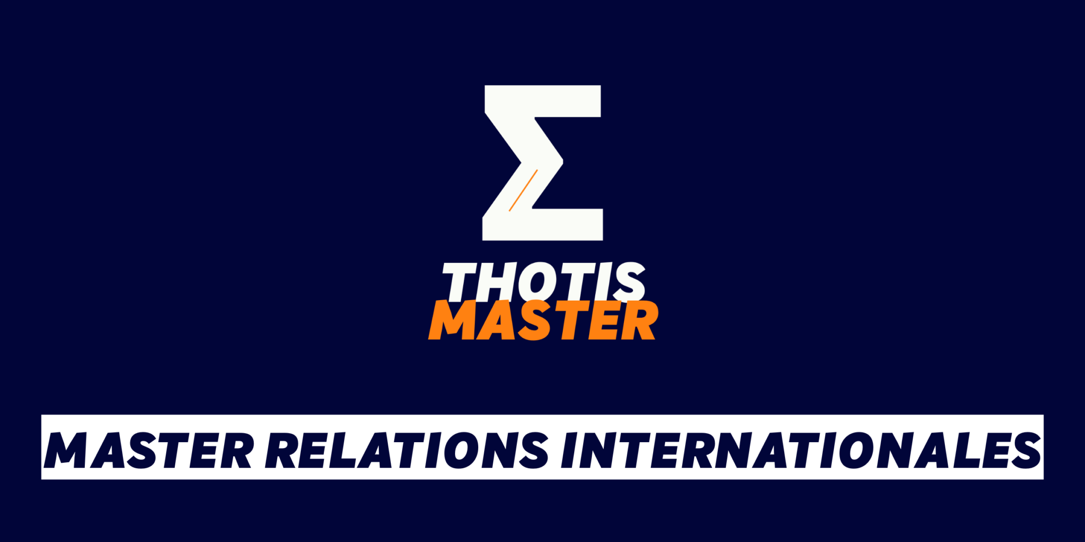 Master Relations Internationales Master Relations Internationales