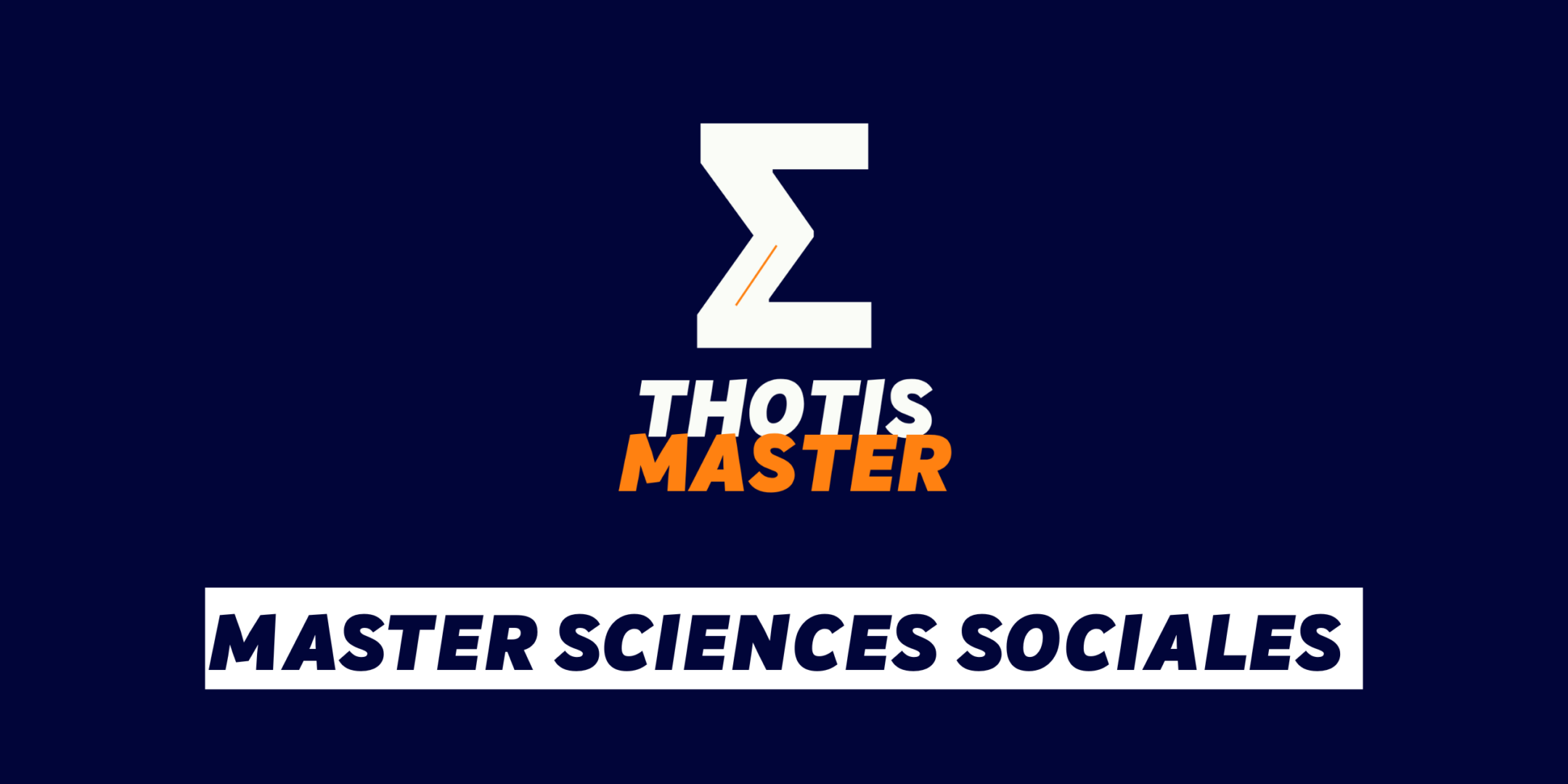 Master Sciences sociales Master Sciences sociales
