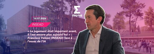 « Le jugement était important avant, il l’est encore plus aujourd’hui » Francisco Veloso (INSEAD) face à l’essor de l’IA « Le jugement était important avant, il l'est encore plus aujourd'hui » Francisco Veloso (INSEAD) face à l'essor de l'IA
