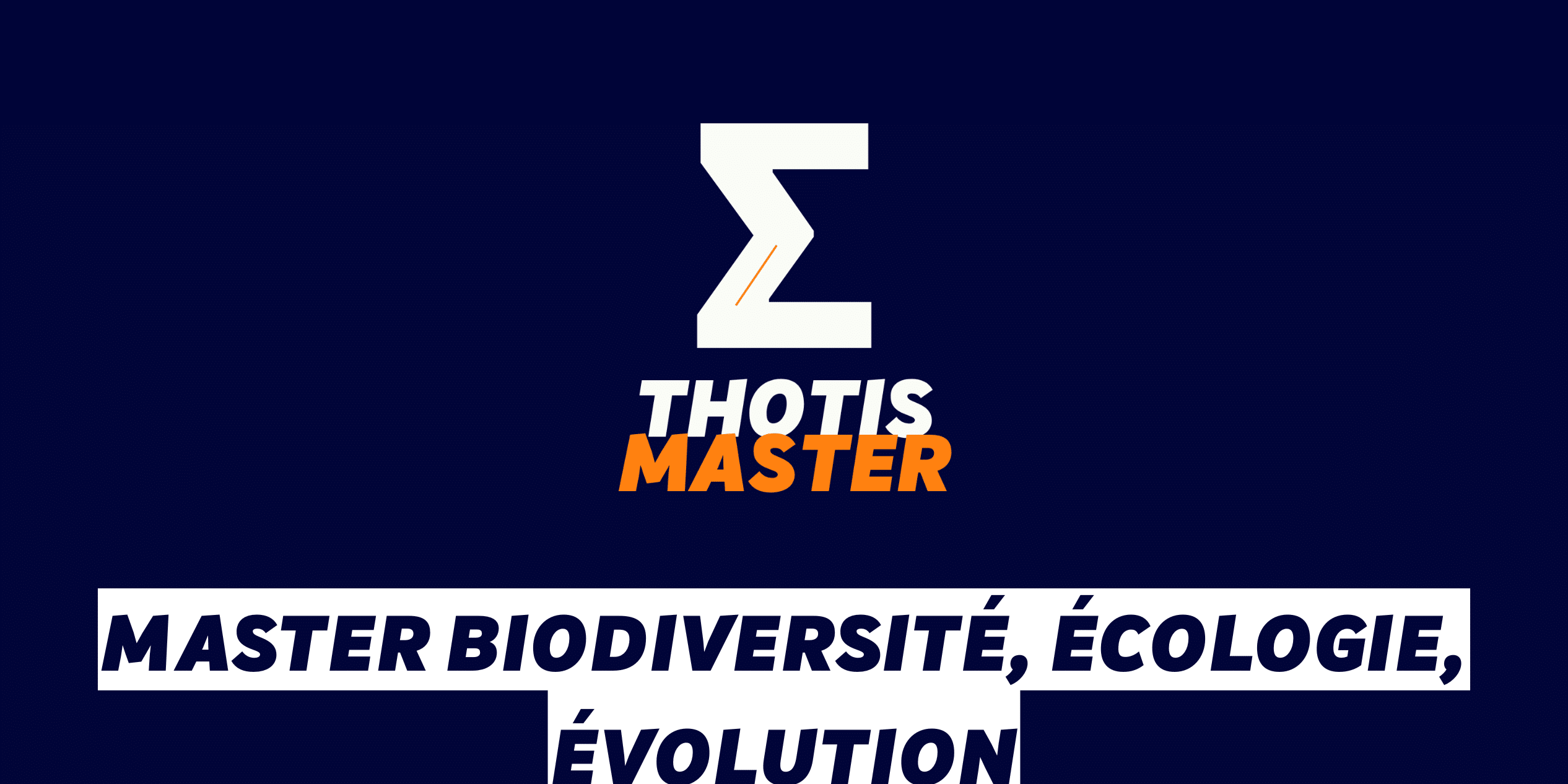 Master Biodiversité, écologie, évolution Master Biodiversité, écologie, évolution