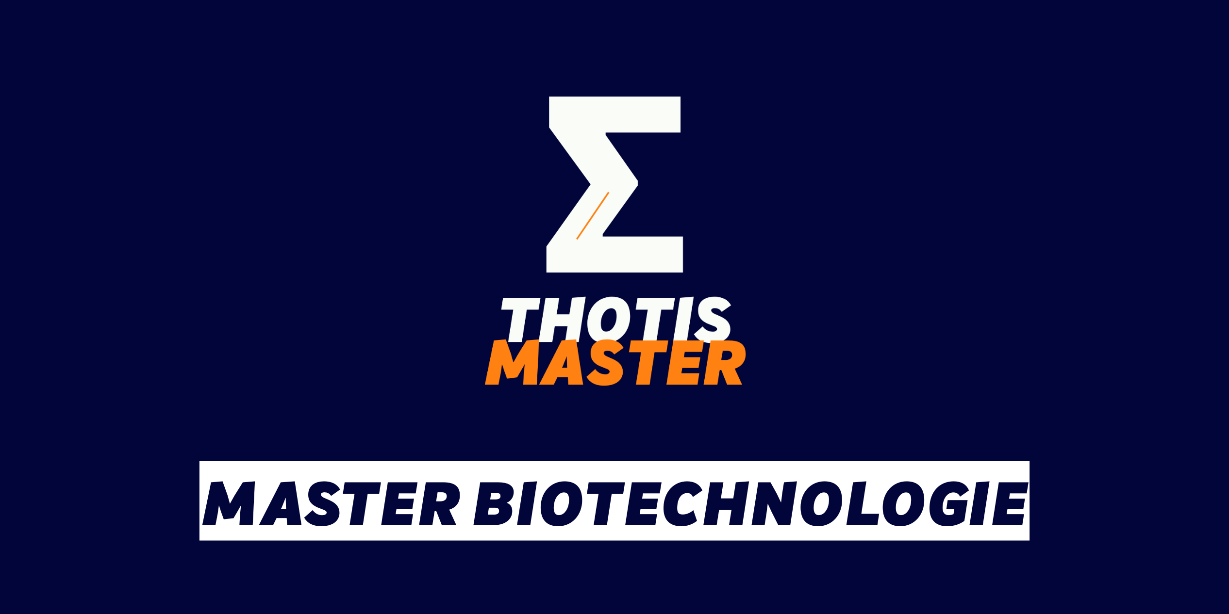 Master Biotechnologie Master Biotechnologie