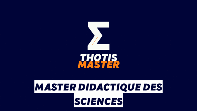 Master Didactique des sciences Master Didactique des sciences