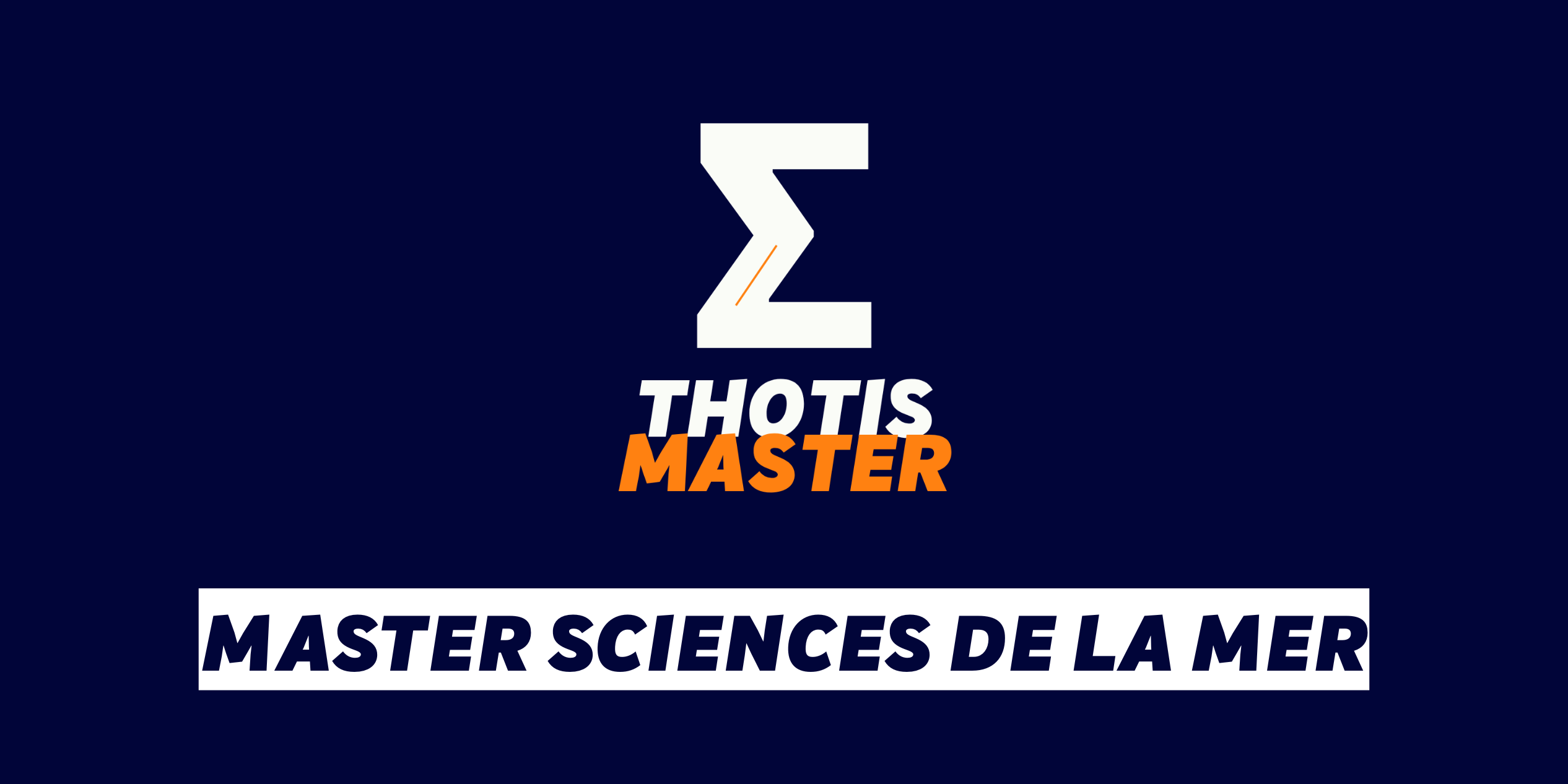 Master Sciences de la mer Master Sciences de la mer