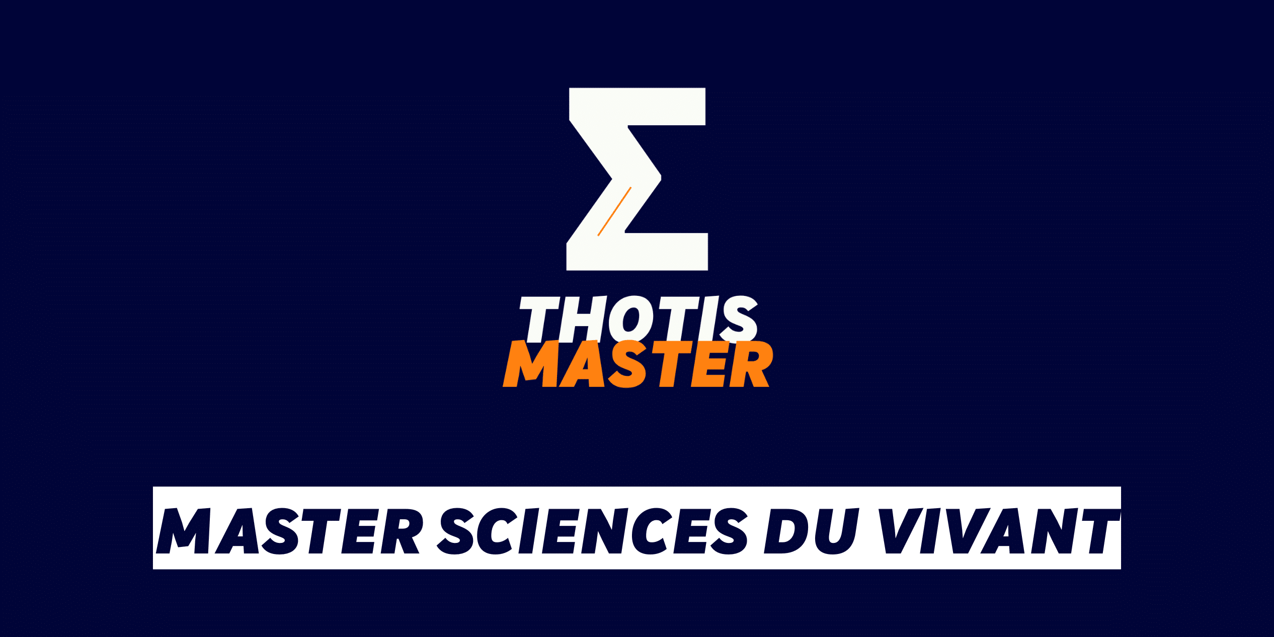 Master Sciences du vivant Master Sciences du vivant