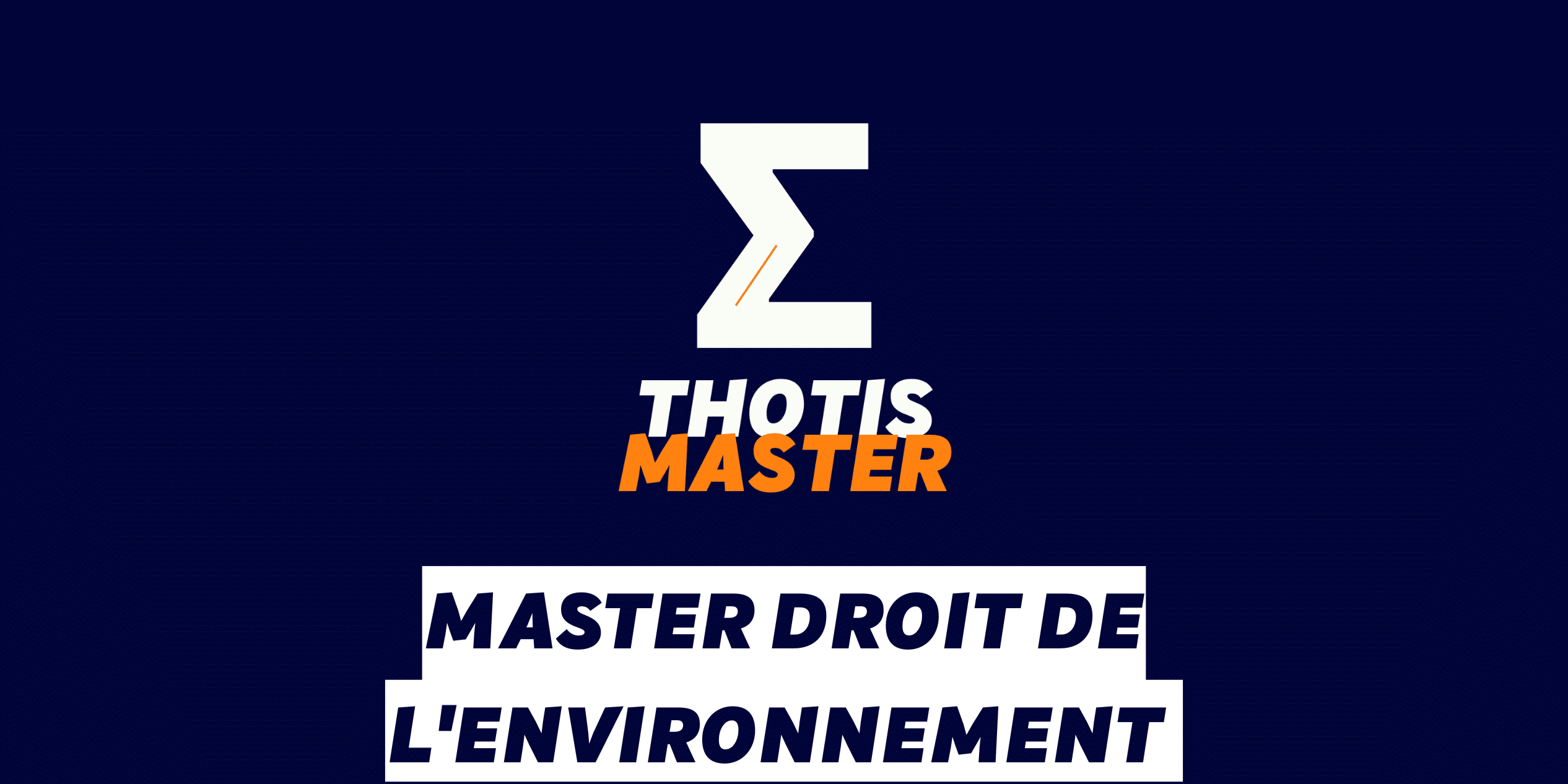 Master Droit de l’environnement Master Droit de l'environnement