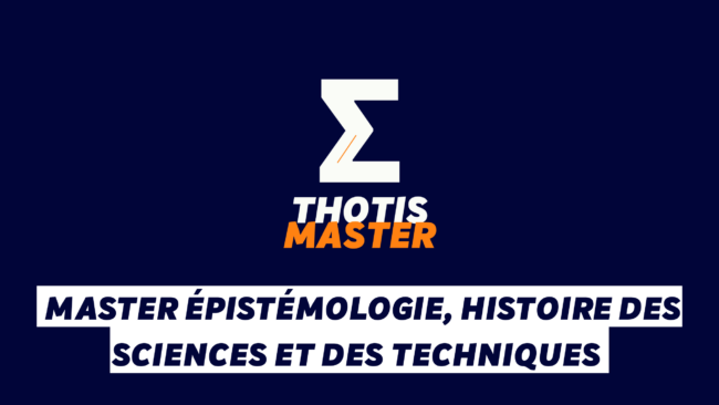 Logo on dark blue background: a white Z symbol with 'THOTIS MASTER' in white and orange, followed by a bold white banner with a French program title.