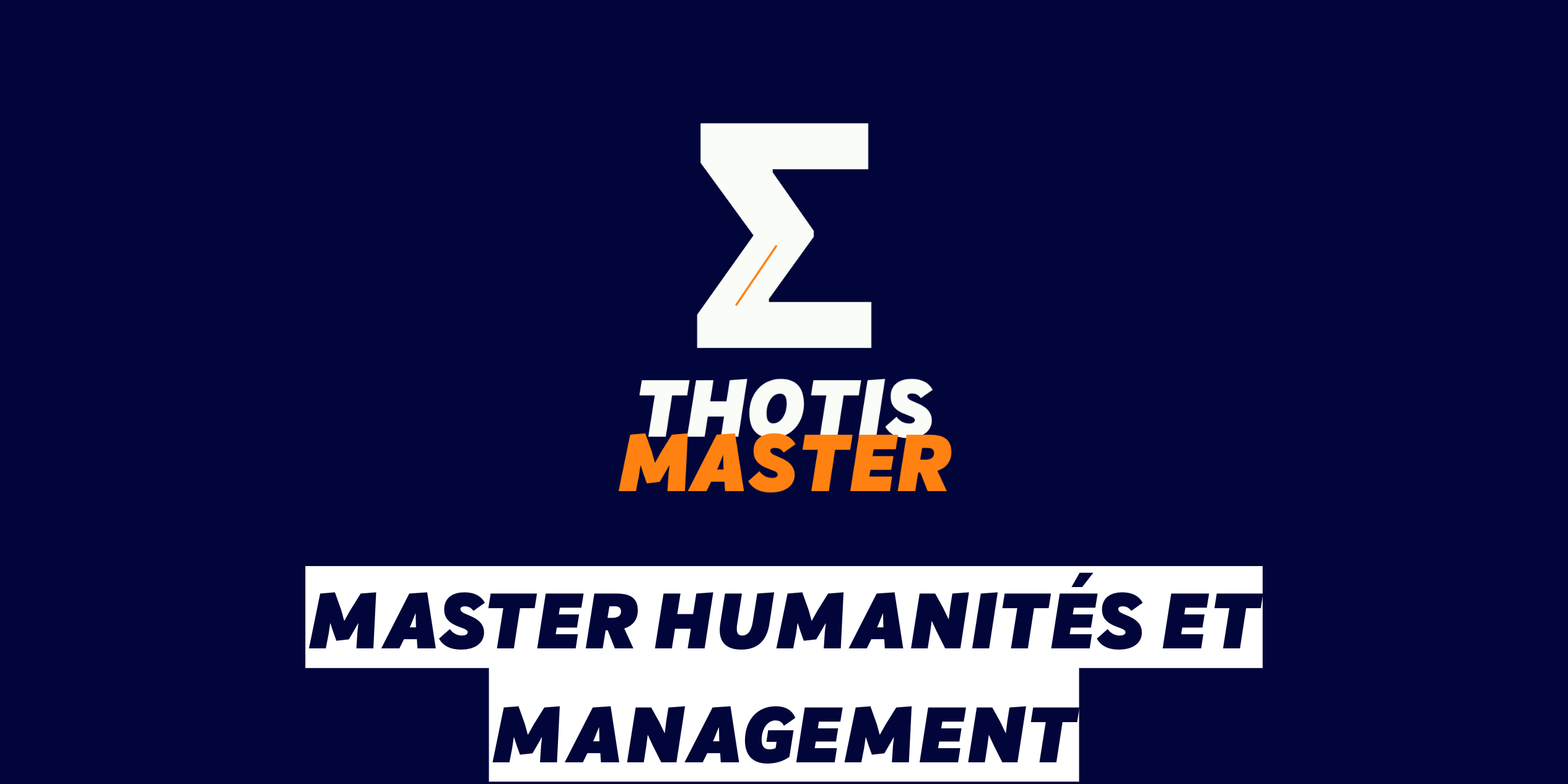 Master Humanités et management Master Humanités et management