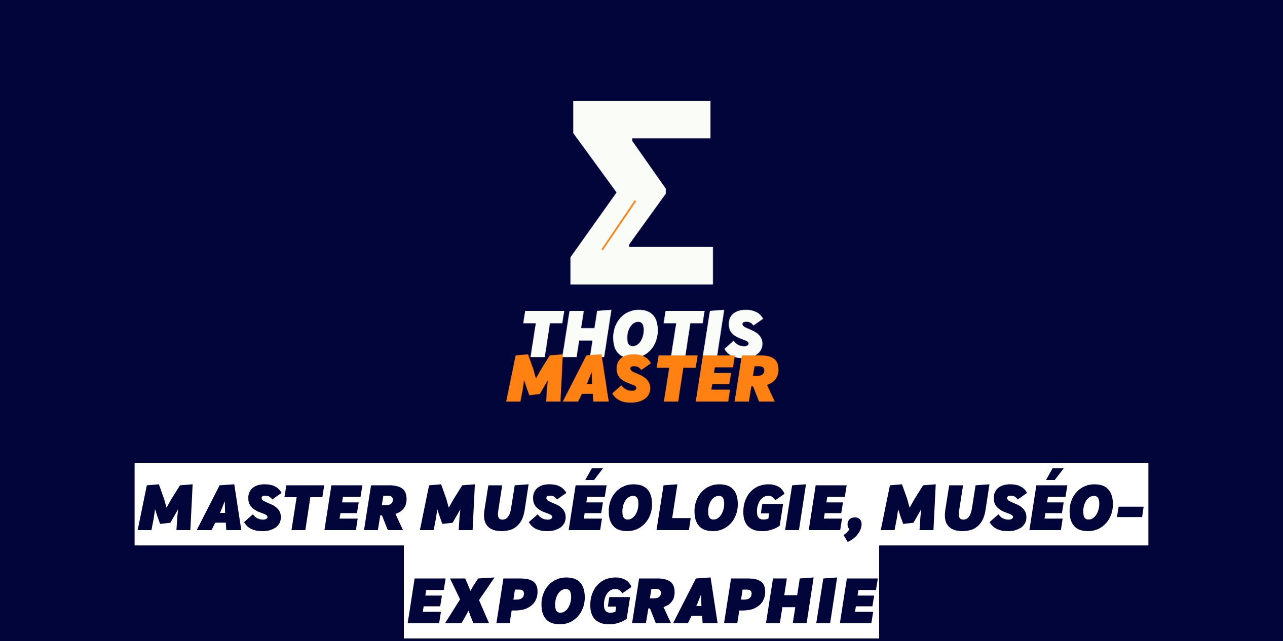 Logo on dark blue background featuring a white zigzag Z with an orange accent and the text 'THOTIS MASTER' in white and orange; below, white banners display bold navy text.