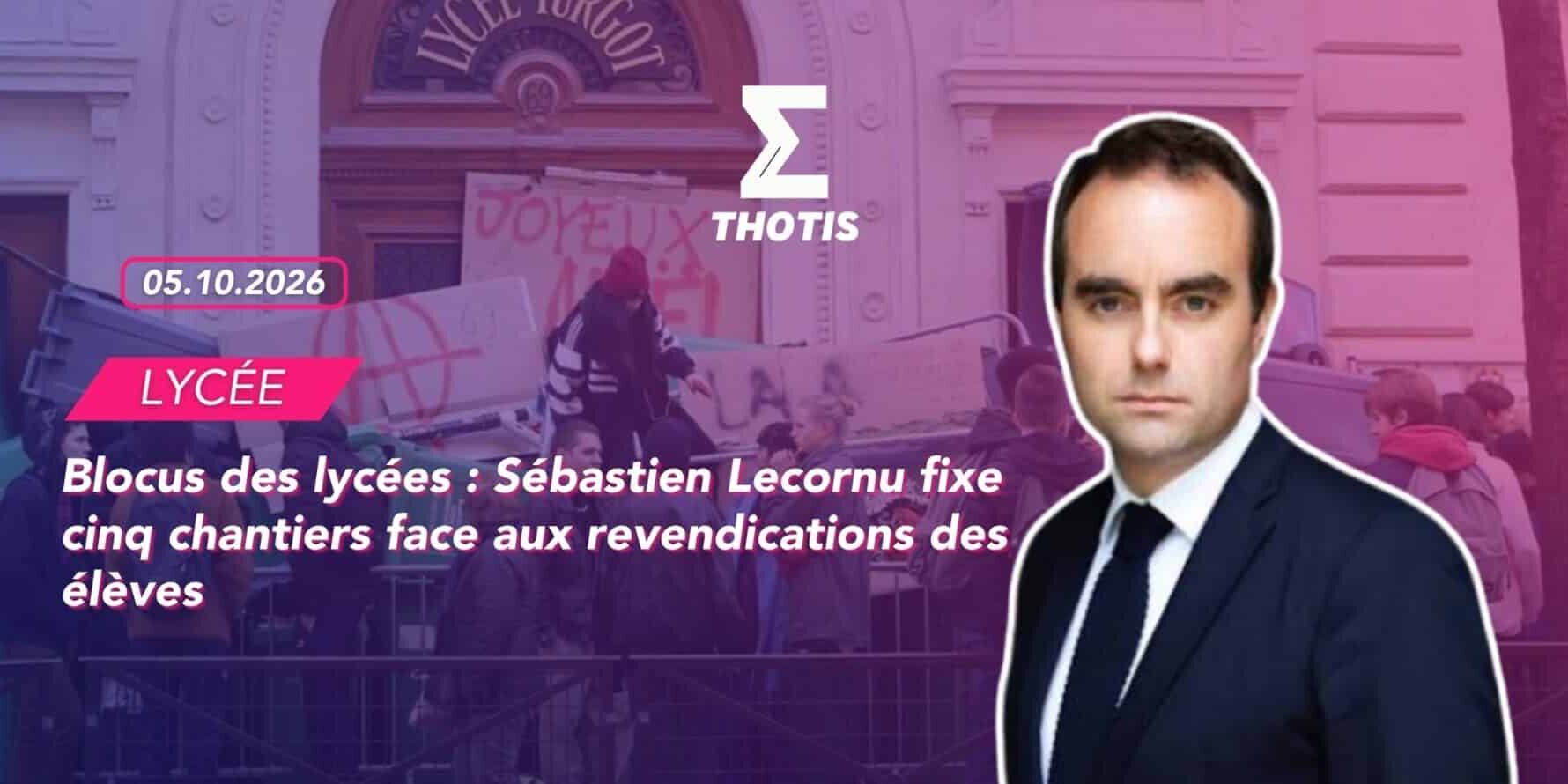 Blocus des lycées Sébastien Lecornu fixe cinq chantiers face aux revendications des élèves Blocus des lycées : Sébastien Lecornu fixe cinq chantiers face aux revendications des élèves
