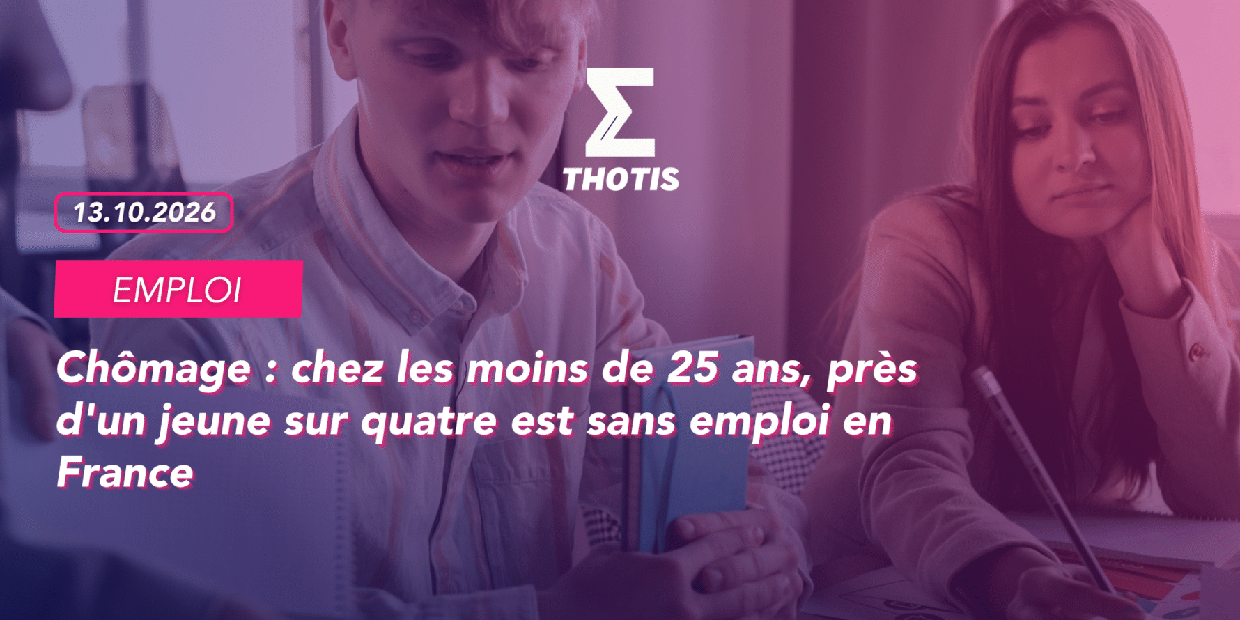 Chômage chez les moins de 25 ans, près d’un jeune sur quatre est sans emploi en France Chômage : chez les moins de 25 ans, près d'un jeune sur quatre est sans emploi en France