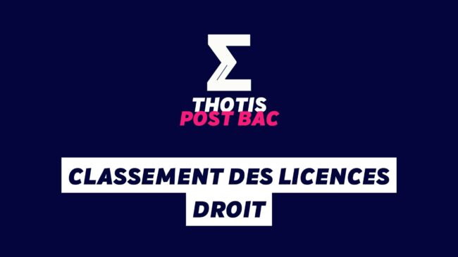 Classement des licences Droit