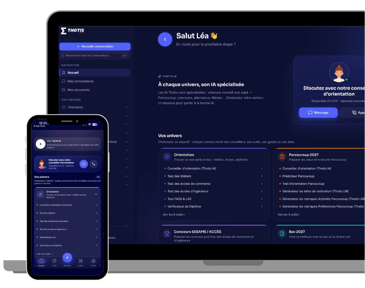 Application Thotis IA sur mobile